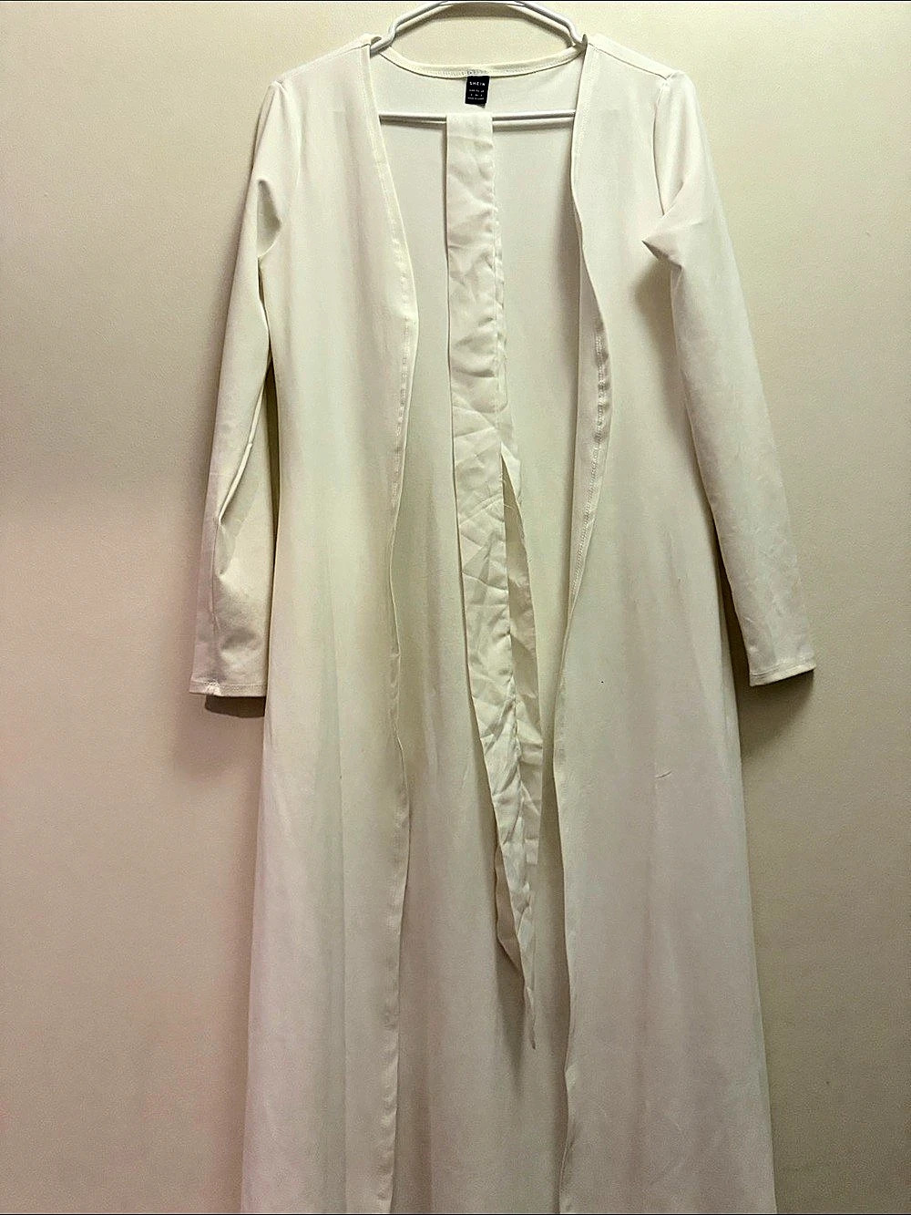 SHEIN White Long Sleeve Maxi Dress Size Medium